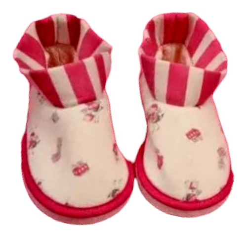 Pantufla Nena Botita Estampada Bota Con Cuello Poema 260