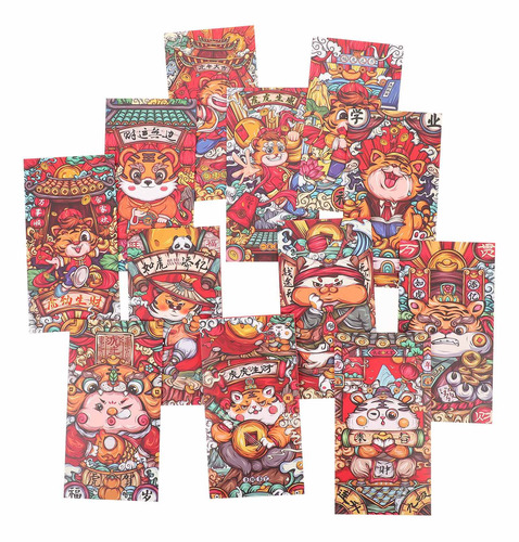 Imagem 2 de 8 de Envelopes Vermelhos Exclusivos Da Novidade 18pcs Para O Ano