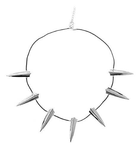 Leecco Collar Acero Inoxidable Chapado En Plata Para Cosplay