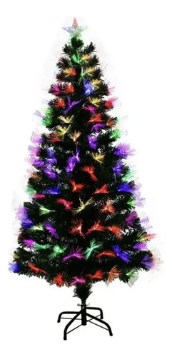 Árbol De Navidad Con Luces Led De Fibra Óptica Rgb 150cm