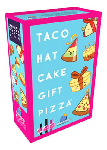 Taco Hat Cake Gift Pizza Juego De Mesa Blue Orange