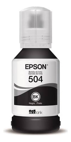 Epson T504 Tinta Original 124ml Color Negro 1 Pz Negro (Usado)