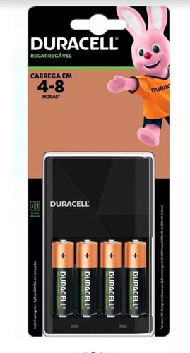 Cargador Duracell 4 Pilas A A 2500mah Recargable 4 - 8 Hras