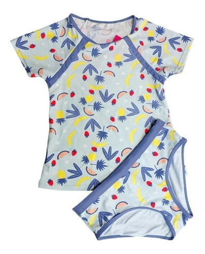 Vestido De Baño Dos Piezas Camisa Para Niña Kids Estampado