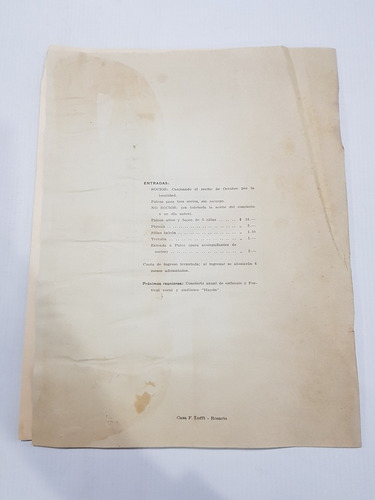 Antiguo Programa Alemán Goethe Teatro Colon Rosari Mag 58671