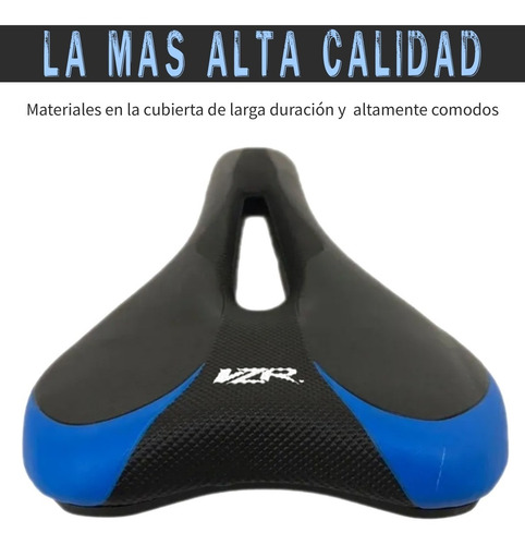 Asiento Negro/azul Vzr Para Bicicleta Ruta / Montaña