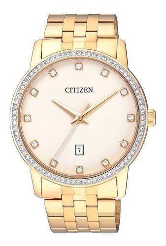 Citizen Quartz Gold Tone Crystals Bi5032-56a ...... Dcmstore Color de la correa Oro Color del bisel Oro Color del fondo Blanco