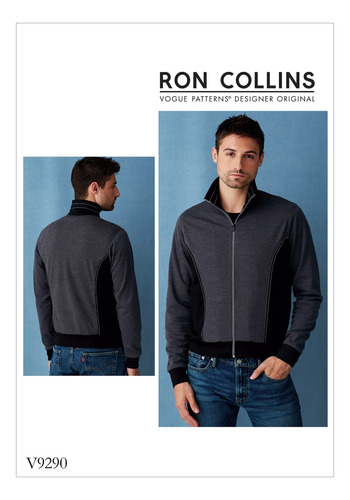 Vogue V9290 Chaqueta Bomber-style Para Hombre Ron Collins 34