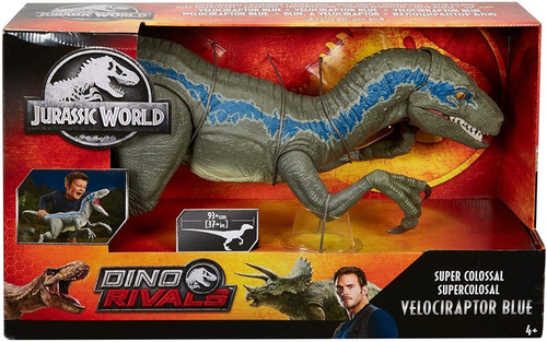 Jurassic World Velociraptor Blue Super Colosal 93 Cm Gigante