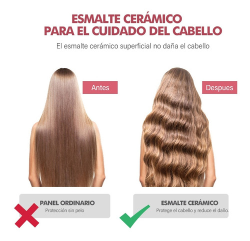 Plancha Para Cabello 2 En 1 Alisadora Y Rizadora
