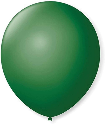 Kit 100 Balão Bexiga N° 9  Liso Verde Escuro Látex