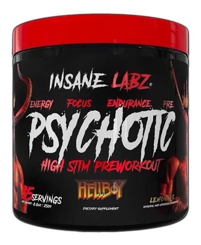 Insane Labz Psychotic Hellboy  Oxido Nítrico Pre Entreno