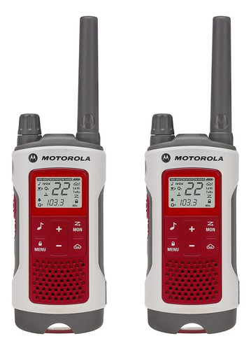 Radios Motorola T482 Recargables De 2 Vías Radio Fm Y Hasta 56km De Alcance Resistentes Al Agua Comunicación Privada Con 22 Canales Y 121 Códigos Linterna Manos Libres Control De Volúmen 