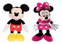Comprar 2 Bonecas Pelucia Minnie Rosa E Mickey Tamanho 45cm