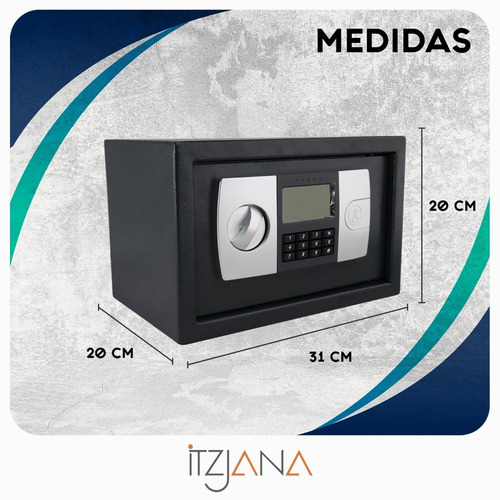 Caja Fuerte Seguridad Código Digital Electrónico Reloj Joyas Color Gris oscuro