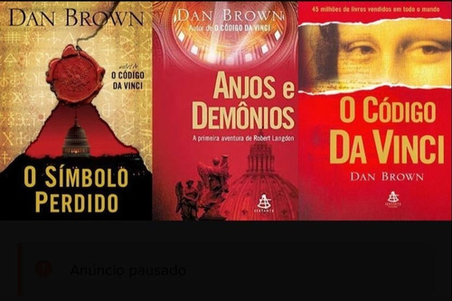 Box Livros Trilogia O Código Da Vinci Dan Brown