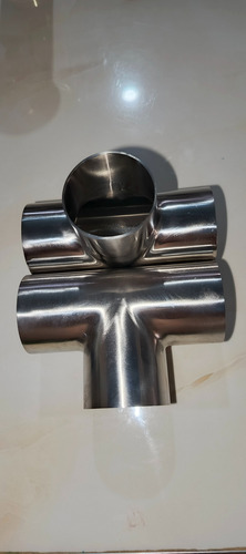 Tee Acero Inoxidable 2 Pulgadas 304 Sanitario Para Soldar