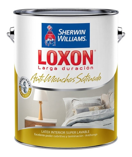 Loxon Pintura Latex Interior Satinado 4 Litros Sherwin Alfa