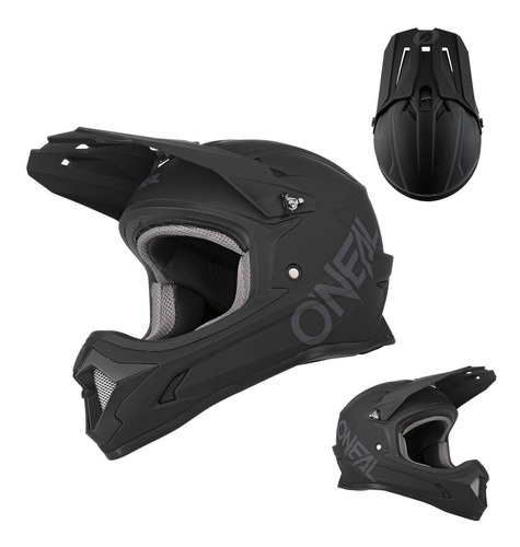 Casco Bicicleta Downhill Oneal Sonus Solid Negro Mate