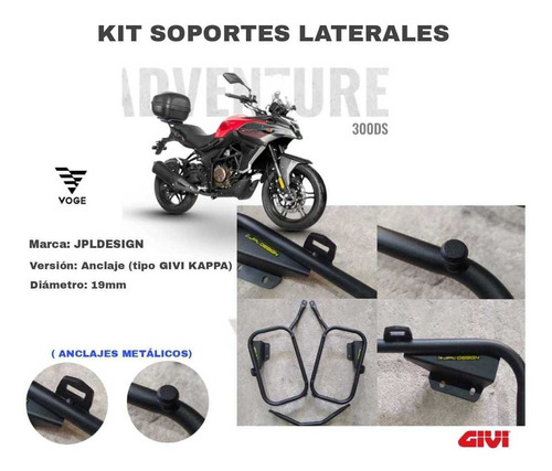 Laterales Para Malestas Jpl Givi/kappa/ruta00 Voge Ds 300