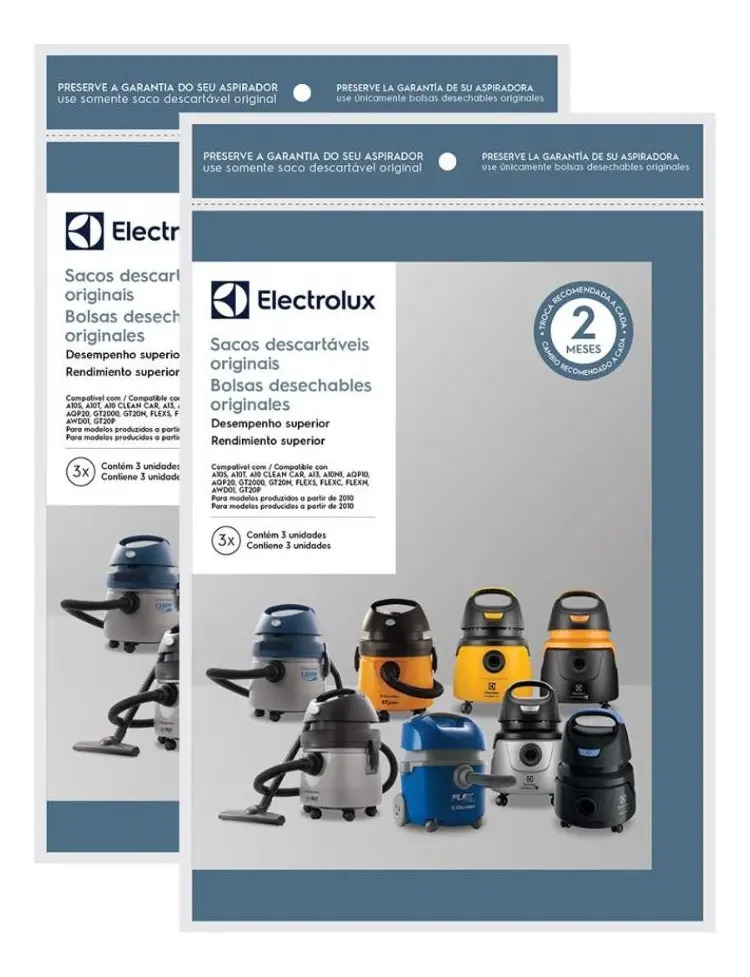 6 Sacos Descartáveis P/ Aspirador Aqp20 Electrolux