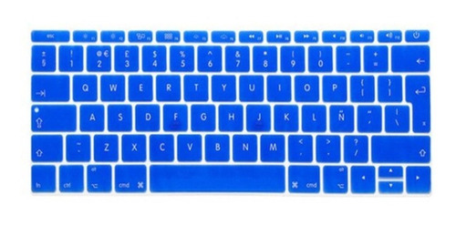 Protector De Teclado Silicona Azul Macbook Pro Retina A1707 