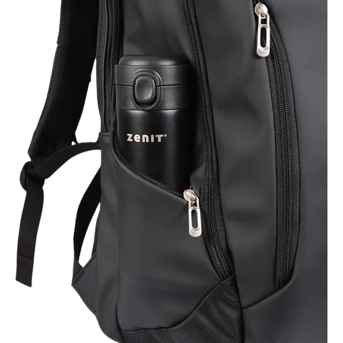 Mochila Alta Gama Modelo Aziel 25 Litros Color Negro Diseño De La Tela Liso