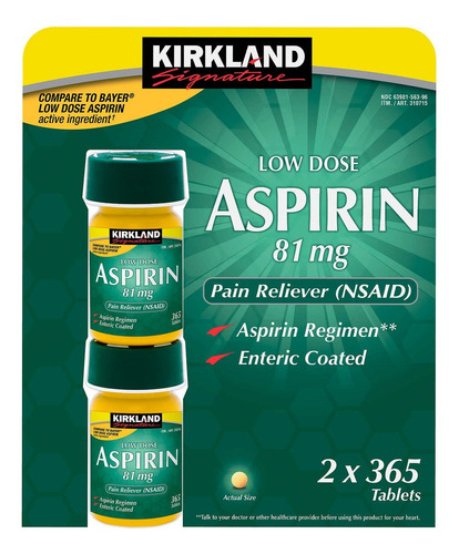 Kirkland Aspirin 81 Mg Low Dose Americana  Enteric Coated 