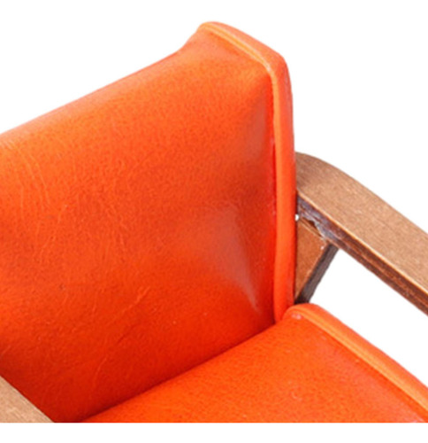 Muebles Para Casa De Muñecas, Sofá En Naranja Pequeño