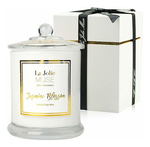 La Jolie Muse Vela Perfumada De Jazmín, Regalo De Vela Para 