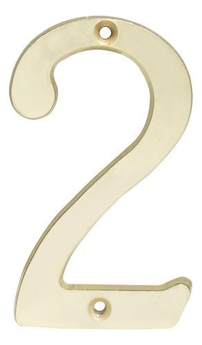 5 Pza Número 2 Slim 4 Latón Brillante Lock
