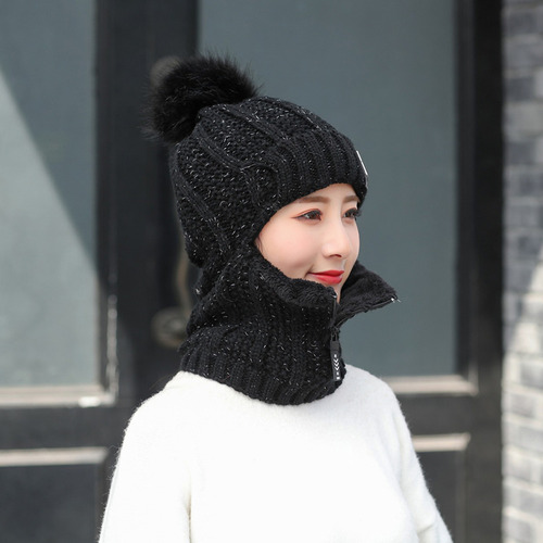 Conjunto De Gorro Y Bufanda De Punto Para Invierno, Bufanda