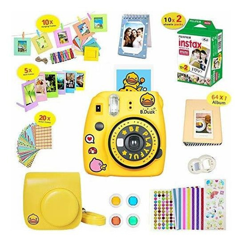 Isosojoy Fujifilm Instax Mini 9 Camara Yellow Toy Instant