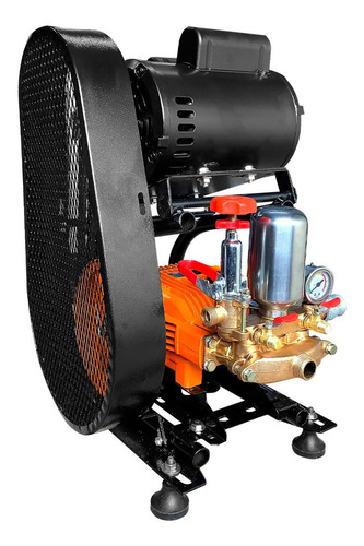 Lavadora de alta pressão Bortoloto Eletro S-22 Base Fixa 15 Metros 2CV preto e laranja de 2cv com 580psi de pressão máxima 110V/220V