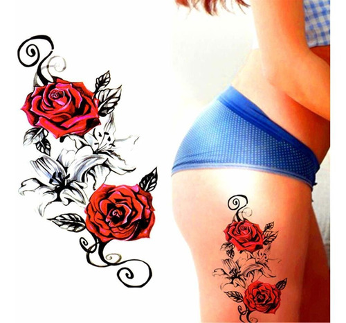 Yesallwas 4 Hojas De Tatuajes Temporales Grandes Para Mujere