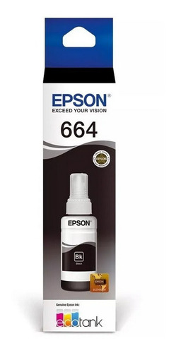 Tintas Epson T664120 Negro L355 L365 L380 L565 L395 Original