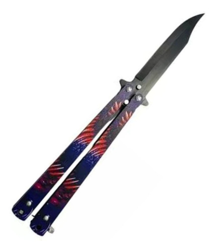 Cuchillo Navaja Mariposa Supervivencia Con Filo Diseño Flor