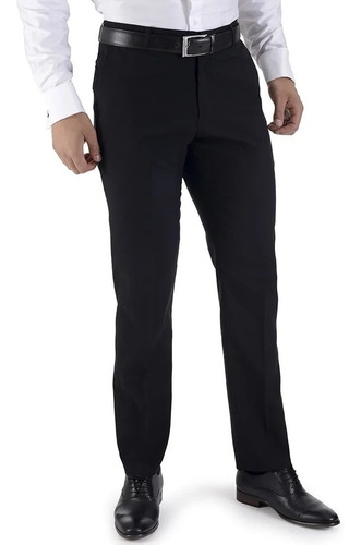Imagen 1 de 7 de Pantalón Hombre Vestir Liso Sin Pinzas Classic Fit Yale