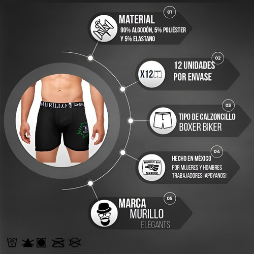 Ropa Interior Hombre Bóxer Con Concha 3 Pzs