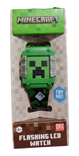 Reloj De Minecraft Creeper Con Luces Min4232wm