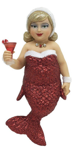 December Diamonds Miss Jolly Mermaid Adorno Navideño Coctel