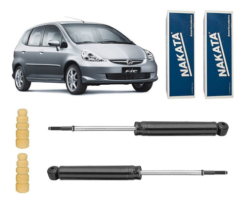 Kit Amortecedor Traseiro Original Nakata Honda Fit 2008