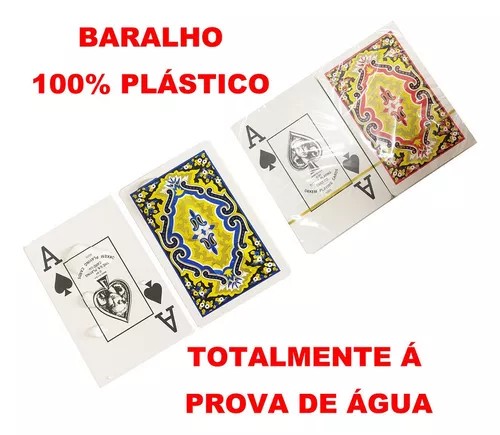 Jogo de Baralho em Plástico lavavel 2 un