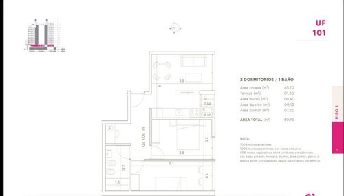 Imagen 7 de 7 de Venta Apartamento 2 Dormitorios, 01 Del Centro