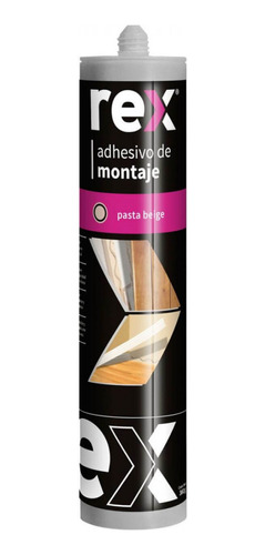 (3x) Adhesivo De Montaje 300 Ml Rex