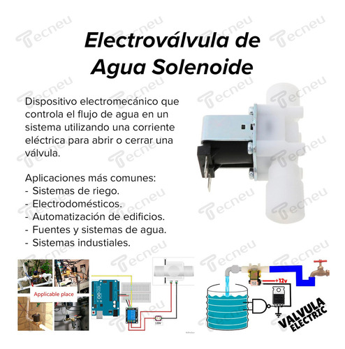 Electroválvula Agua 3/4 Solenoide 110v Ac Para Arduino
