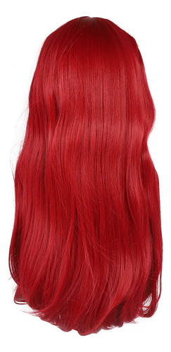 / Peluca Larga Roja Para Cosplay, Pelucas Rectas Bang
