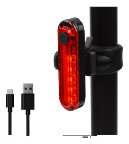 Sinalizador Led Vermelho 10 Lumens Recarregável Usb 200mah