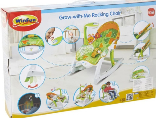 Imagen 6 de 6 de Silla Mecedora Winfun, Repetidor Grabacion C/movil Cuna
