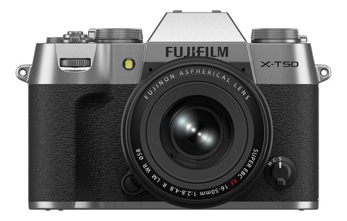 Fujifilm X-t50 Cámara Digital Sin Espejo Xf16-50mmf2.8-4.8 R Lm Wr Kit De Lentes - Plata